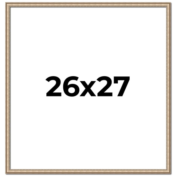 26x27 Frame Silver Real Wood Picture Frame Width 0.75 Inches | Interior Frame Depth 0.5 Inches |