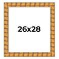 thumbnail image 1 of 26x28 Frame Beige Real Wood Picture Frame Width 3 inches | Interior Frame Depth 0.5 inches |, 1 of 8