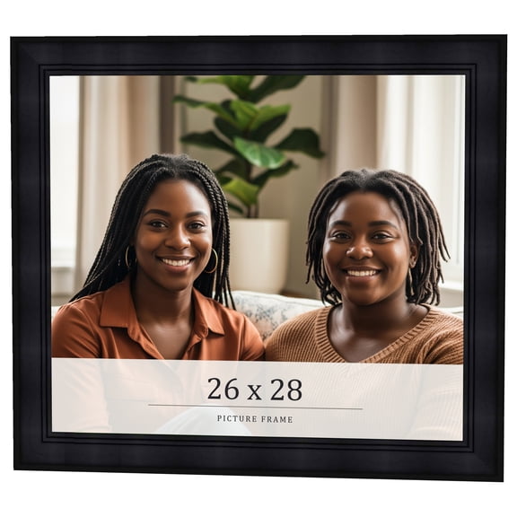 26x28 Frame Black Passaggi Solid Wood Picture Frame Width 1.5 Inches | Interior Depth 0.5 Inches |