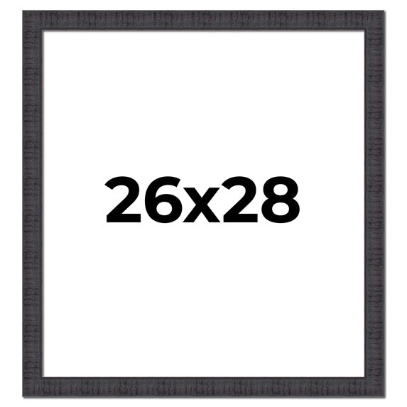 26x28 Frame Brown Rustic Solid Wood Picture Frame 1.5 Inches Wide | Interior Frame Depth 0.5 Inches