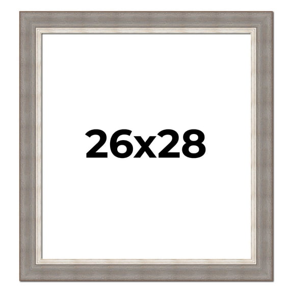 26x28 Frame Grey Real Wood Picture Frame Width 2.75 Inches | Interior Frame Depth 0.5 Inches |