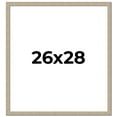 thumbnail image 1 of 26x28 Frame Grey Solid Wood Picture Frame Width 1 Inches | Interior Frame Depth 0.5 Inches |, 1 of 8