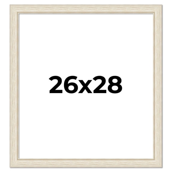 26x28 Frame White Real Wood Picture Frame Width 1.75 inches | Interior Frame Depth 0.5 inches |
