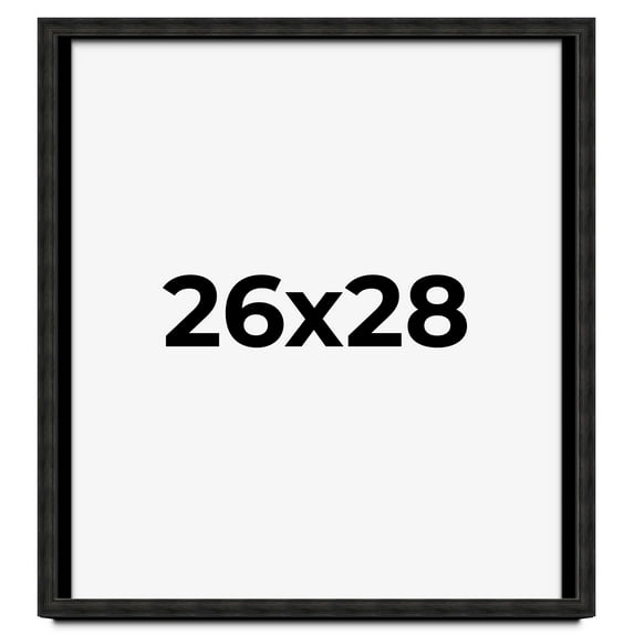 26x28 Shadow Box Black Rustic Barnwood Display Frame | 1.125 Inch Deep | 0.875 Inch Moulding Width