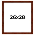 thumbnail image 1 of 26x28 Walnut Brown Veneer Real Wood Picture Frame Width 1.75 inches | Interior Frame Depth 0.5, 1 of 8