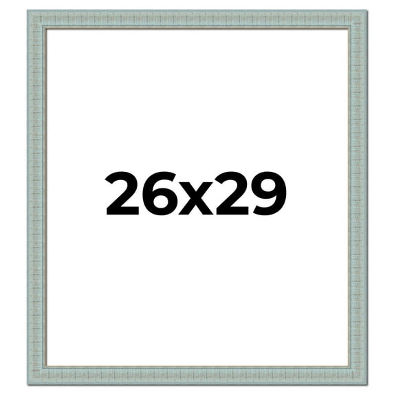 26x29 Frame Blue Teal Distressed Solid Wood Picture Frame | 1.625 Inch Moulding Width | Sonoma Blue