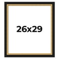 thumbnail image 1 of 26x29 Frame Gold Real Wood Picture Frame Width 2.25 Inches | Interior Frame Depth 0.5 Inches |, 1 of 8