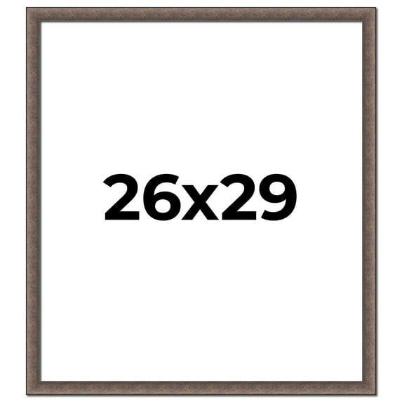 26x29 Frame Silver Real Wood Picture Frame Width 1.25 Inches | Interior Frame Depth 0.5 Inches |