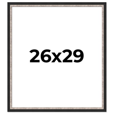 26x29 Frame Silver Real Wood Picture Frame Width 1.25 Inches | Interior Frame Depth 0.75 Inches |