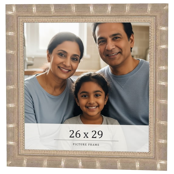 26x29 Frame Silver Real Wood Picture Frame Width 1.5 inches | Interior Frame Depth 0.5 inches |