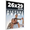 thumbnail image 1 of 26x29 Frame White Real Wood Picture Frame Width 0.75 inches | Interior Frame Depth 0.5 inches |, 1 of 8