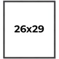 thumbnail image 1 of 26x29 Rustic Brown Real Wood Picture Frame Width 0.75 inches | Interior Frame Depth 0.5 inches |, 1 of 8