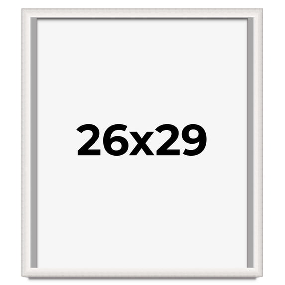 26x29 Shadow Box Silver Brushed Striped Display Frame | 1.625 Inches Deep | 1 Inch Moulding Width |