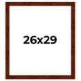 thumbnail image 1 of 26x29 Walnut Brown Veneer Real Wood Picture Frame Width 1.75 inches | Interior Frame Depth 0.5, 1 of 8