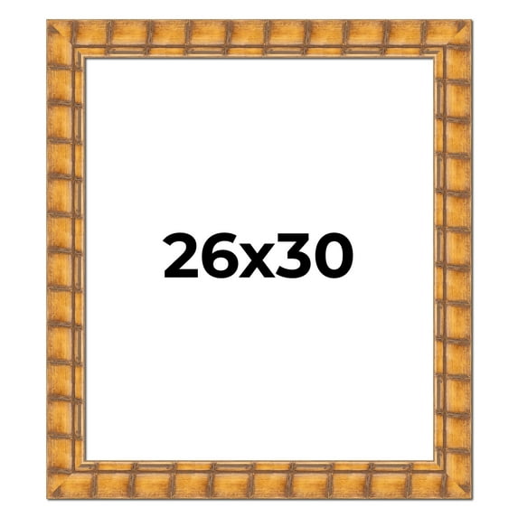26x30 Frame Beige Real Wood Picture Frame Width 3 inches | Interior Frame Depth 0.5 inches |