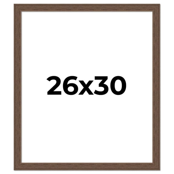 26x30 Frame Brown Distressed Barnwood Picture Frame | Rustic Farmhouse Photo Frame Includes UV