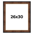 thumbnail image 1 of 26x30 Frame Brown Walnut Gold Ornate Trim Solid Wood Plein Air Picture Frame | 3 Inch Moulding, 1 of 8