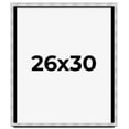 thumbnail image 1 of 26x30 Frame Brushed Silver Solid Wood Picture Frame | 0.75 Inch Moulding Width | Rabbet Depth 0.75, 1 of 5