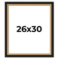thumbnail image 1 of 26x30 Frame Gold Real Wood Picture Frame Width 2.25 Inches | Interior Frame Depth 0.5 Inches |, 1 of 8