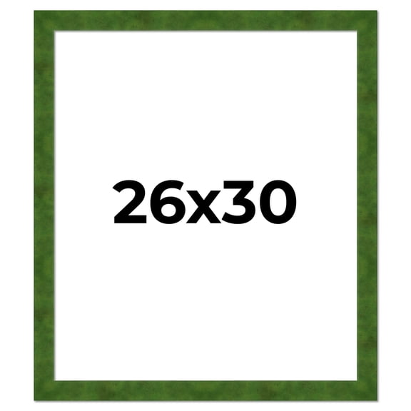 26x30 Frame Green Burl Solid Wood Picture Frame | 1.75 Inches Moulding Width | Interior Frame Depth