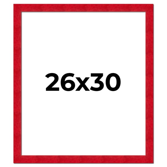 26x30 Frame Red Burl Solid Wood Picture Frame Width 1.75 Inches | Interior Frame Depth 0.5 Inches |