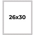 thumbnail image 1 of 26x30 Frame Silver Inner Slope Bevel Picture Frame | 1 Inch Moulding Width | 0.75 Inch Rabbet Depth, 1 of 8