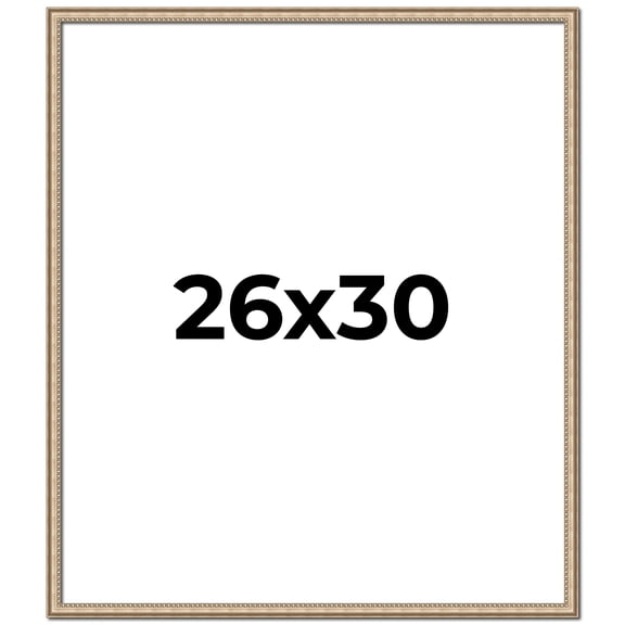 26x30 Frame Silver Real Wood Picture Frame Width 0.75 Inches | Interior Frame Depth 0.5 Inches |