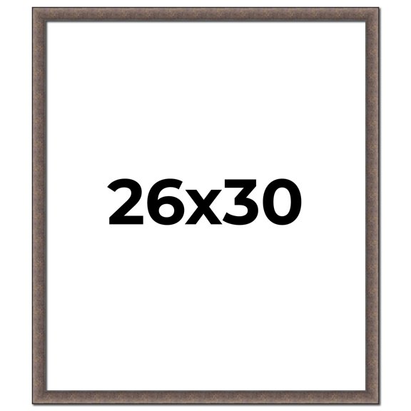 26x30 Frame Silver Real Wood Picture Frame Width 1.25 Inches | Interior Frame Depth 0.5 Inches |