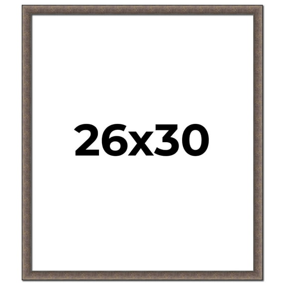 26x30 Frame Silver Real Wood Picture Frame Width 1.25 Inches | Interior Frame Depth 0.5 Inches |