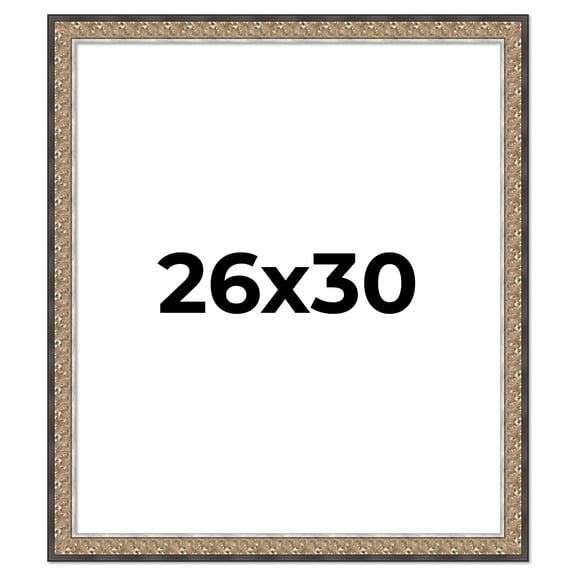 26x30 Frame Silver Real Wood Picture Frame Width 1.75 Inches | Interior Frame Depth 0.5 Inches |