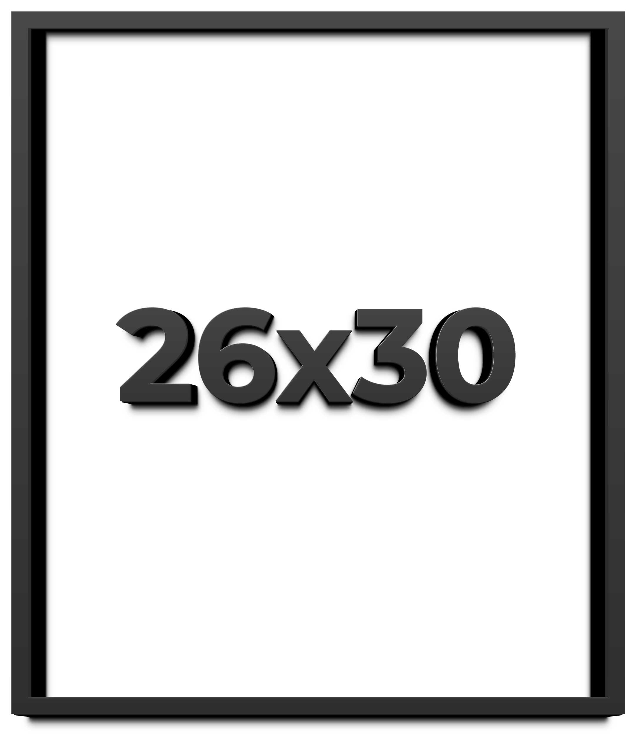 26x30 Shadow Box Frame Black | 1 inches Deep Real Wood Contemporary ...