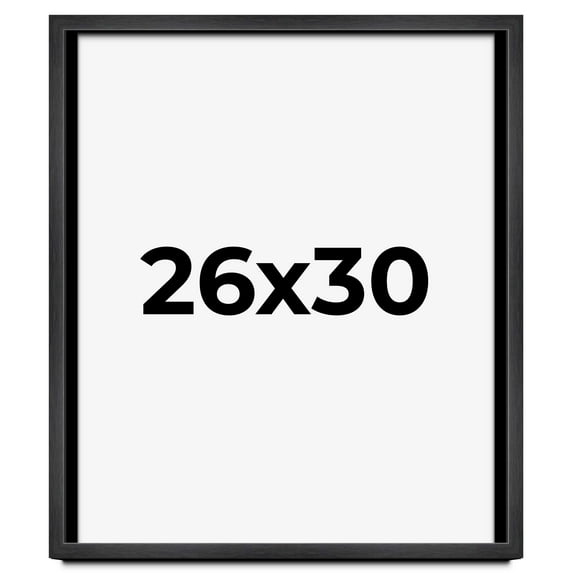 26x30 Shadow Box Frame Grey Charcoal Black | 0.875 Inches Deep | Solid Wood Shadowbox Display Frame