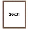 thumbnail image 1 of 26x31 Dark Brown Bamboo Real Wood Picture Frame Width 1.5 inches | Interior Frame Depth 0.5 inches, 1 of 8