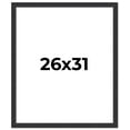 thumbnail image 1 of 26x31 Frame Black Real Wood Picture Frame Width 1.25 Inches | Interior Frame Depth 0.5 Inches |, 1 of 8