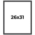 thumbnail image 1 of 26x31 Frame Black Real Wood Picture Frame Width 1.25 inches | Interior Frame Depth 0.5 inches |, 1 of 8