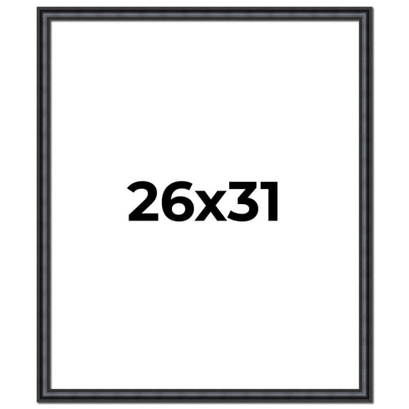 26x31 Frame Black Real Wood Picture Frame Width 1.25 inches | Interior Frame Depth 0.5 inches |
