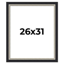 26x31 Frame Black Real Wood Picture Frame Width 2.25 Inches | Interior Frame Depth 0.5 Inches |