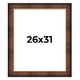 thumbnail image 1 of 26x31 Frame Brown Walnut Gold Ornate Trim Solid Wood Plein Air Picture Frame | 3 Inch Moulding, 1 of 8