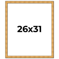 26x31 Frame Gold Rustic Solid Wood Picture Frame | 1.25 Inch Wide Moulding | Rustique Gold