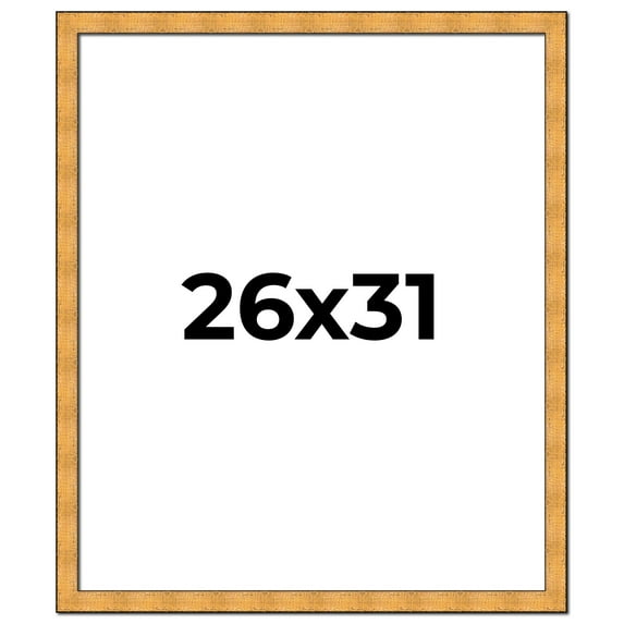 26x31 Frame Gold Rustic Solid Wood Picture Frame | 1.25 Inch Wide Moulding | Rustique Gold
