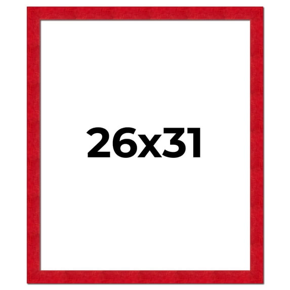 26x31 Frame Red Burl Solid Wood Picture Frame Width 1.75 Inches | Interior Frame Depth 0.5 Inches |