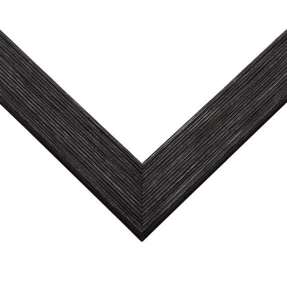 26x32 Black Rustic Thin Barnwood Picture Frame - UV Acrylic, Foam Board Backing, Hanging Hardware
