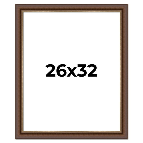 26x32 Copper and Brown Real Wood Picture Frame Width 2 inches | Interior Frame Depth 0.5 inches |
