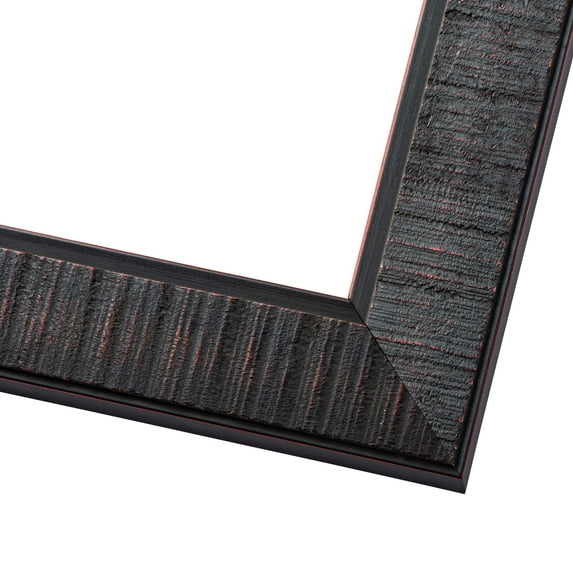 26x32 Distressed Brown Picture Frame - UV Acrylic, Foam Board Backing, Hanging Hardware