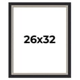 thumbnail image 1 of 26x32 Frame Black Real Wood Picture Frame Width 2.25 Inches | Interior Frame Depth 0.5 Inches |, 1 of 8
