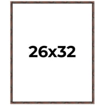 26x32 Frame Brown Bamboo with Dark Coffee/Walnut Finish | Solid Wood Picture Frame Width 0.75