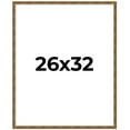 thumbnail image 1 of 26x32 Frame Gold Kingsley Distressed Solid Wood Picture Frame Width 0.75 Inches | Interior Frame, 1 of 8