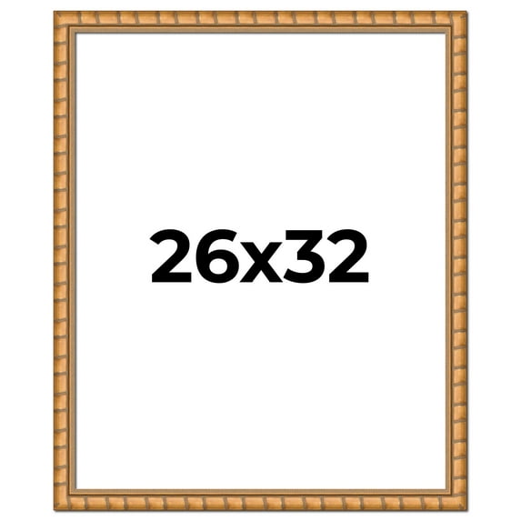 26x32 Frame Gold Real Wood Picture Frame Width 1.5 inches | Interior Frame Depth 0.5 inches |