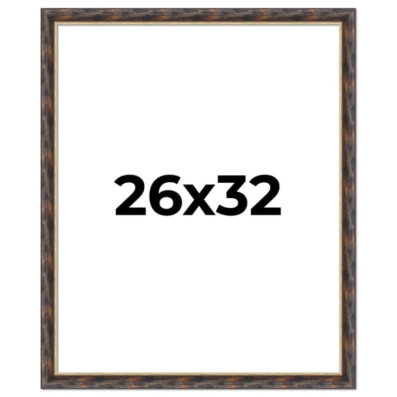 26x32 Frame Gold Real Wood Picture Frame Width 1.5 inches | Interior Frame Depth 0.5 inches |