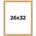 thumbnail image 1 of 26x32 Frame Gold Rustic Solid Wood Picture Frame | 1.25 Inch Wide Moulding | Rustique Gold, 1 of 8